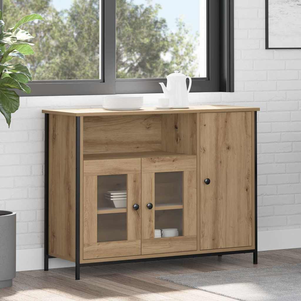 Buffet chêne artisanal 100 x 35 x 75 cm Bois d'ingénierie - XIOS