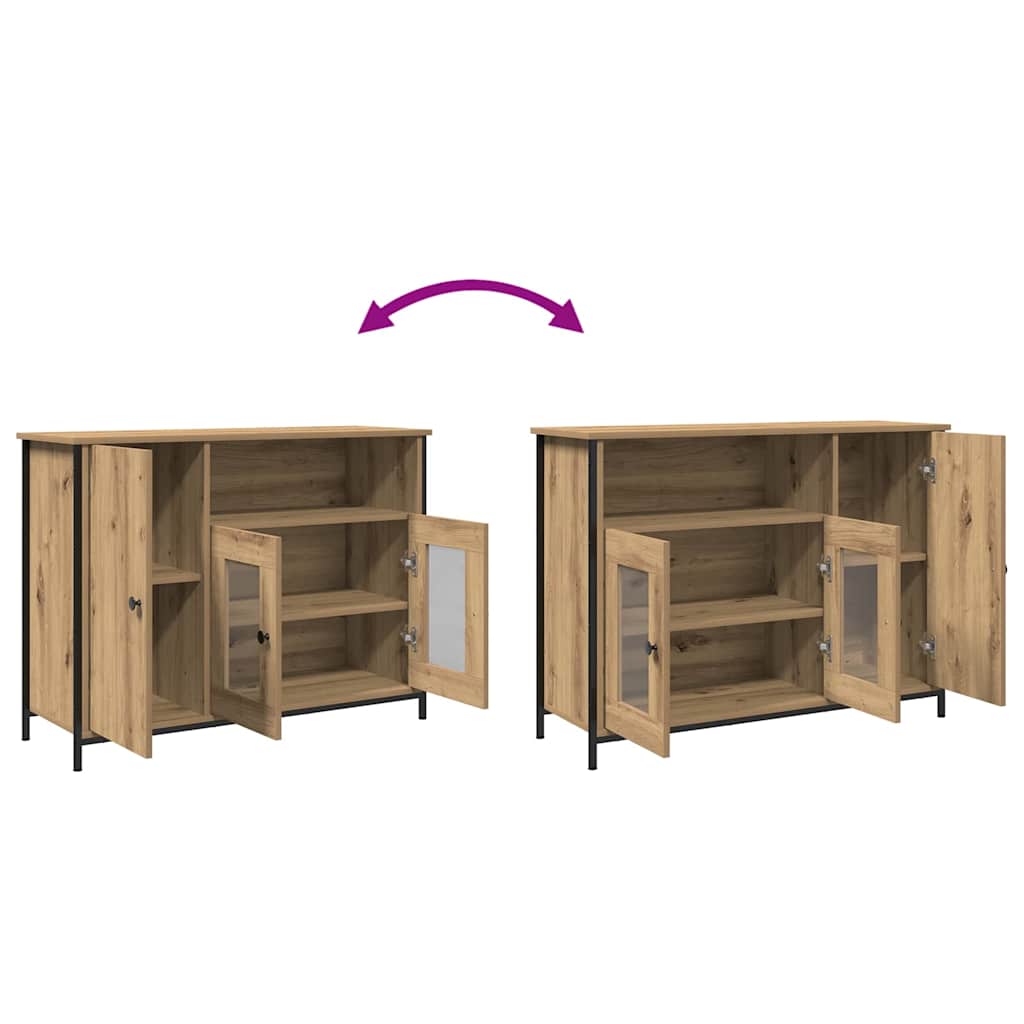 Buffet chêne artisanal 100 x 35 x 75 cm Bois d'ingénierie - XIOS