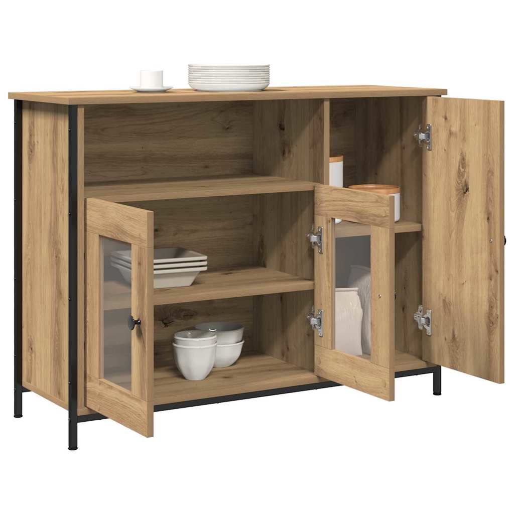 Buffet chêne artisanal 100 x 35 x 75 cm Bois d'ingénierie - XIOS