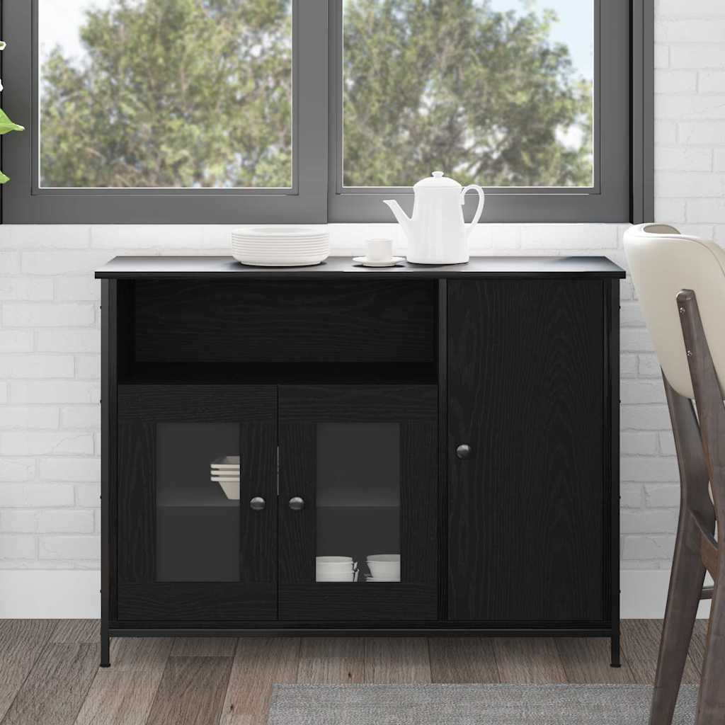 Buffet Chêne noir 100 x 35 x 75 cm - XIOS