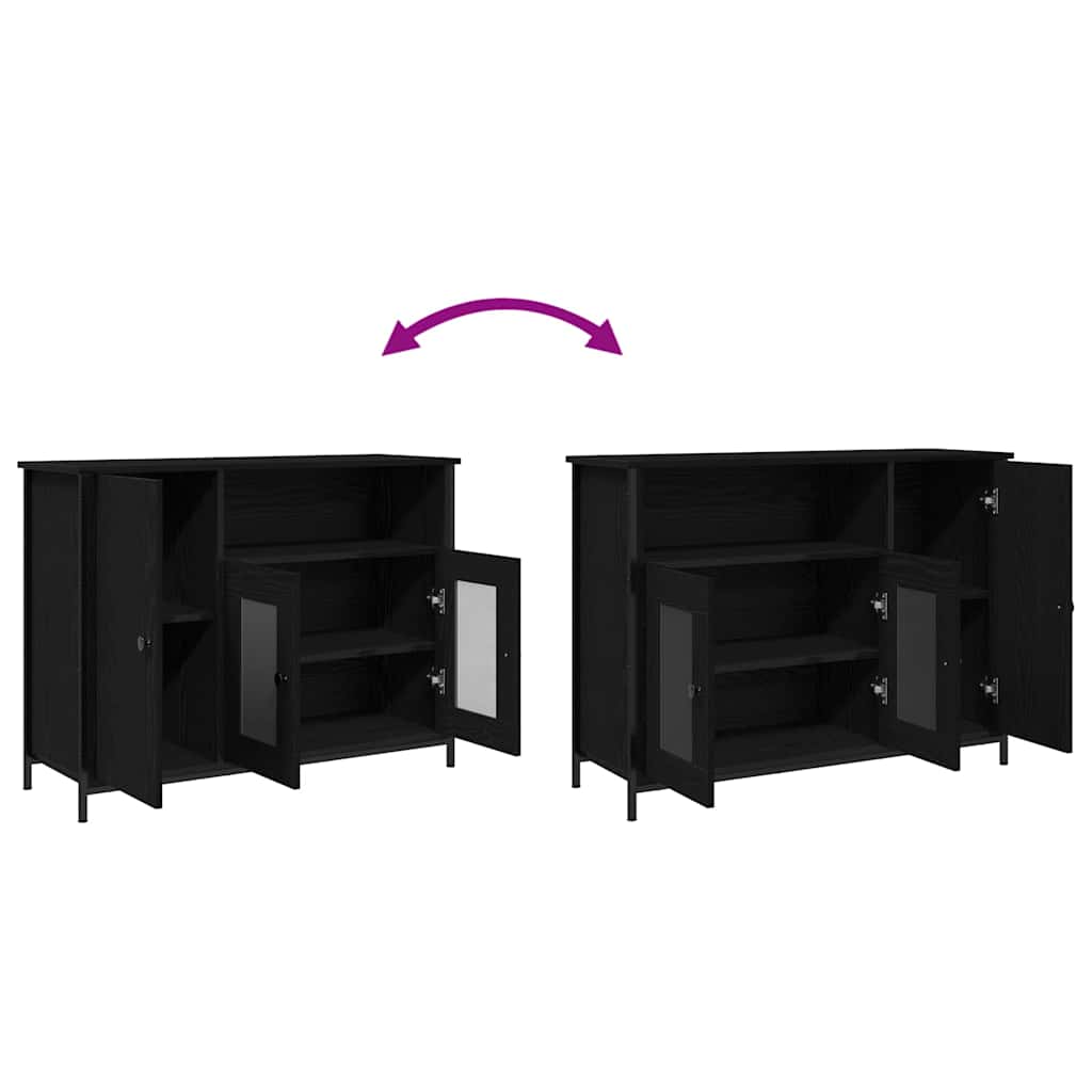 Buffet Chêne noir 100 x 35 x 75 cm - XIOS
