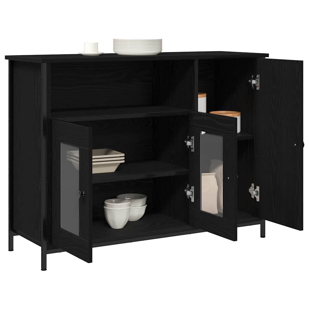 Buffet Chêne noir 100 x 35 x 75 cm - XIOS