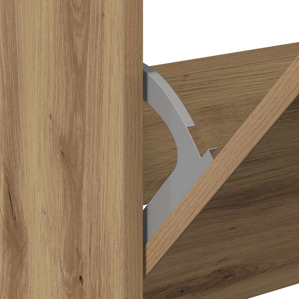 Armoire à chaussures avec porte chêne artisanal 60 x 21 x 57 cm - XIOS