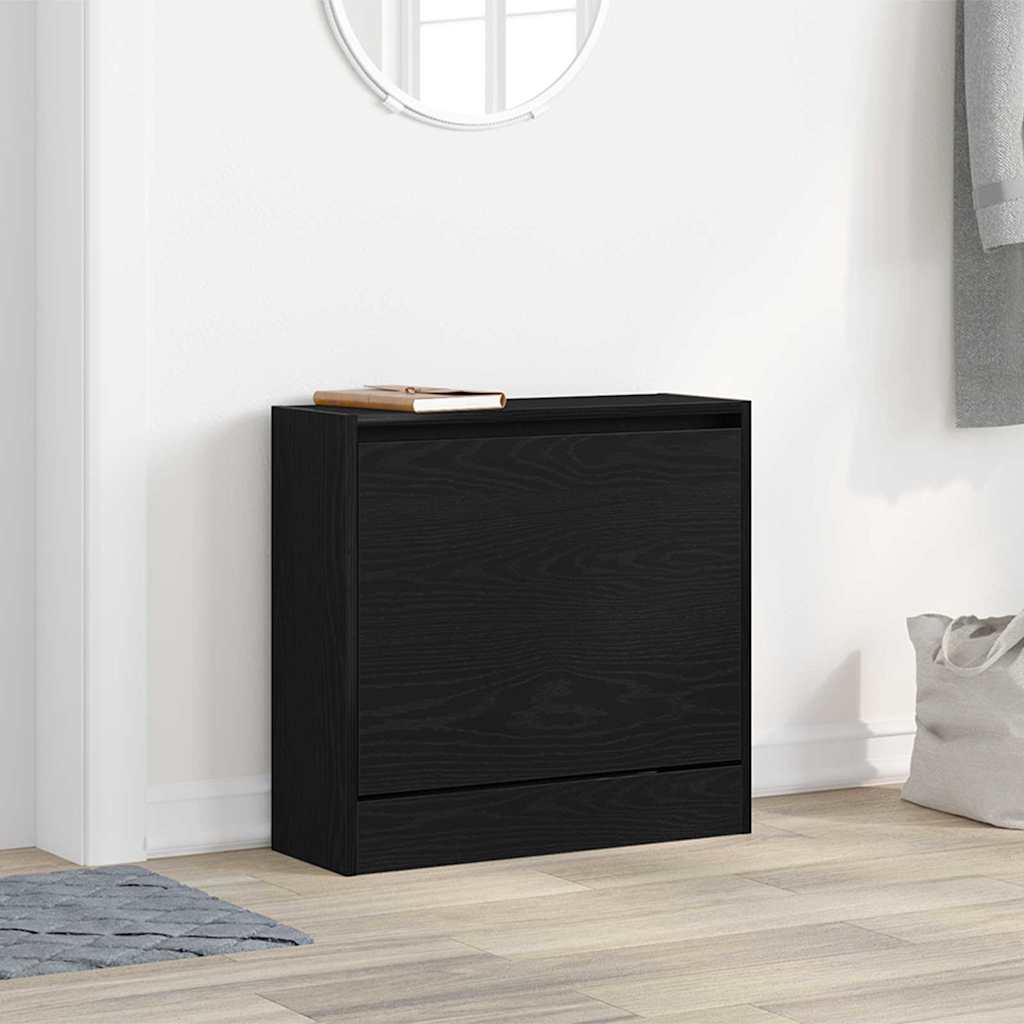 Armoire à chaussures avec stockage Chêne noir 60 x 21 x 57 cm - XIOS