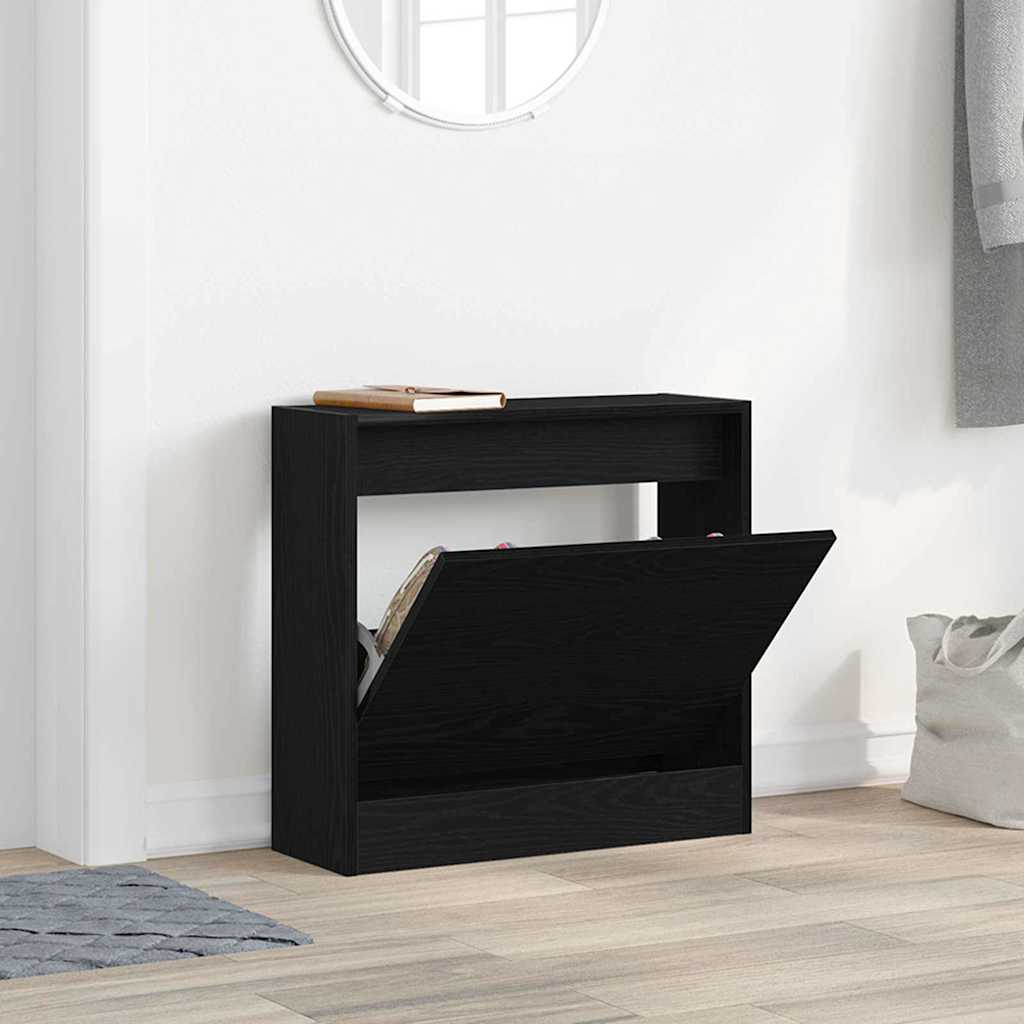 Armoire à chaussures avec stockage Chêne noir 60 x 21 x 57 cm - XIOS