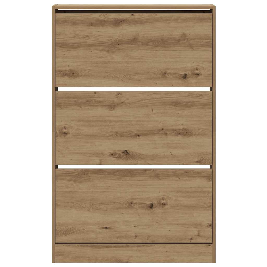 Armoire à chaussures chêne artisanal 80 x 21 x 125.5 cm - XIOS