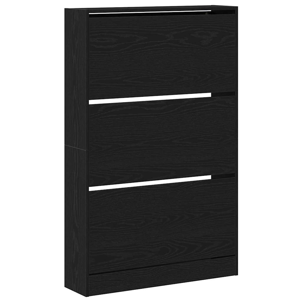 Armoire à chaussures avec porte Chêne noir 80 x 21 x 125.5 cm - XIOS