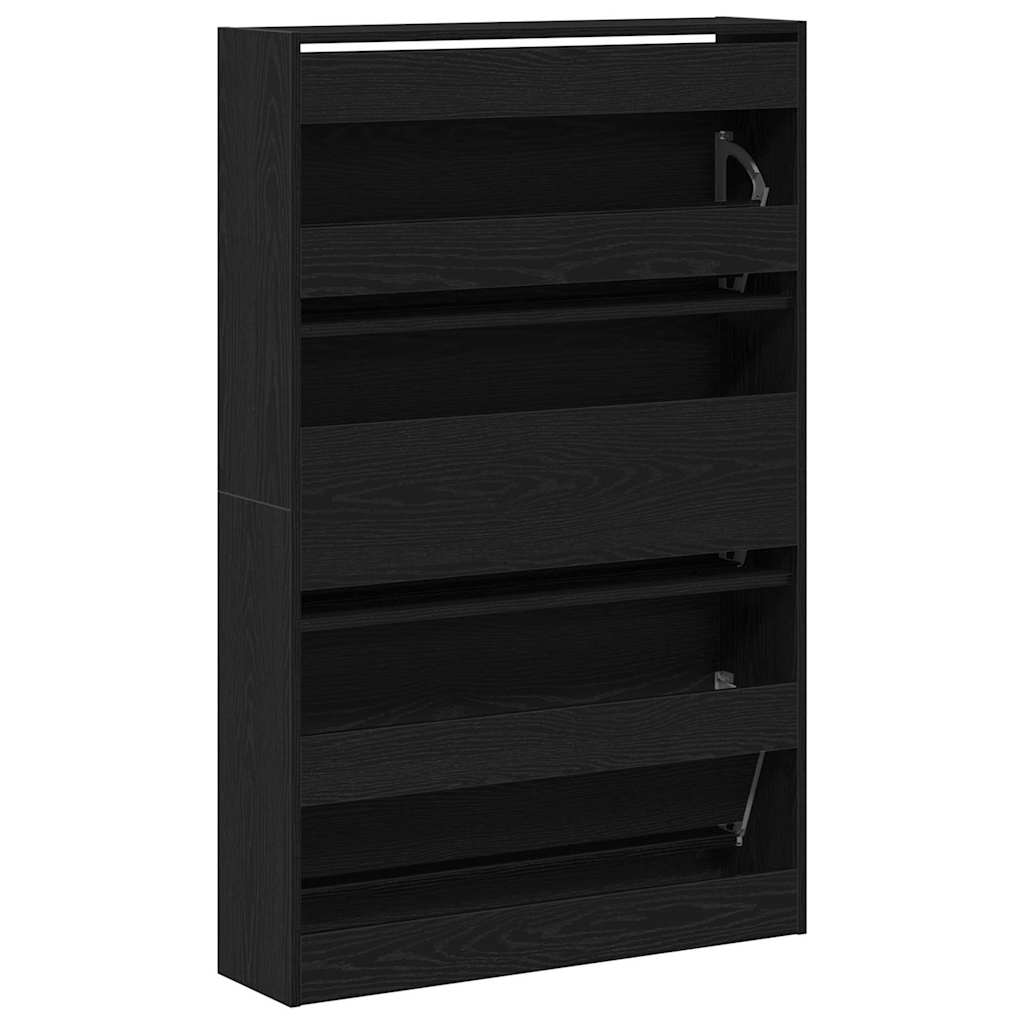 Armoire à chaussures avec porte Chêne noir 80 x 21 x 125.5 cm - XIOS