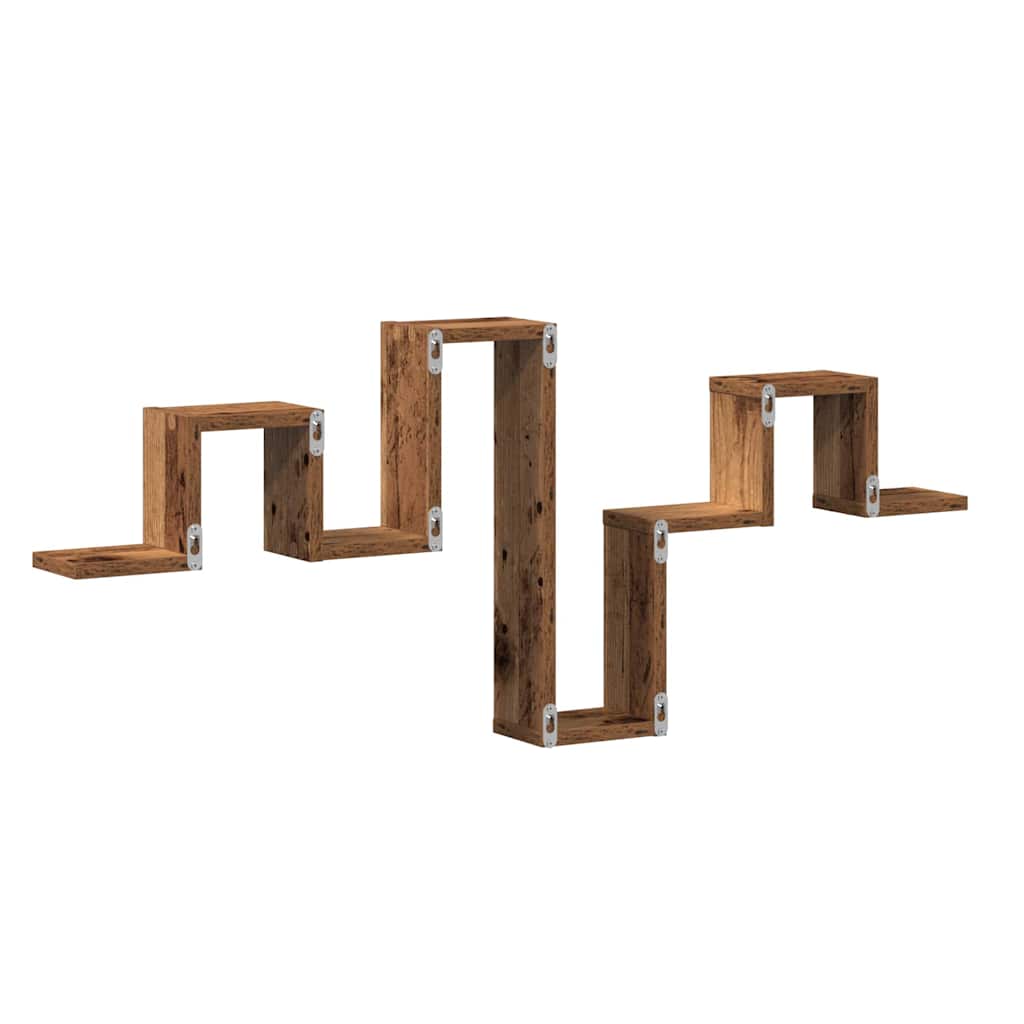 Étagère Murale Montage mural Bois ancien 104,5 x 43 x 10 cm - XIOS
