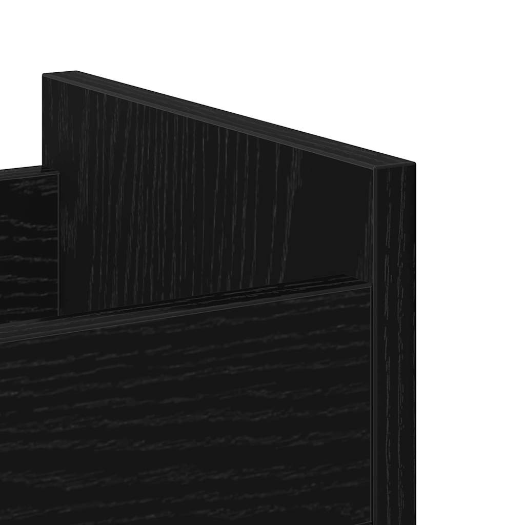 Armoire avec roue Chêne noir 60 x 22 x 79 cm Bois d'ingénierie - XIOS