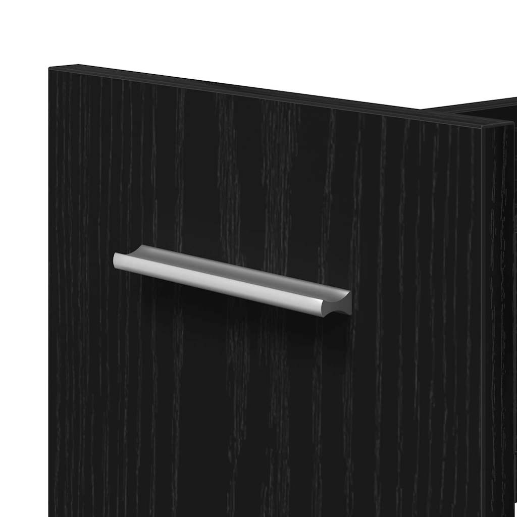 Armoire avec roue Chêne noir 60 x 22 x 79 cm Bois d'ingénierie - XIOS