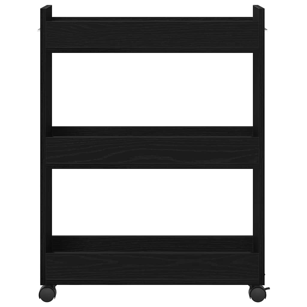 Armoire avec roue Chêne noir 60 x 22 x 79 cm Bois d'ingénierie - XIOS