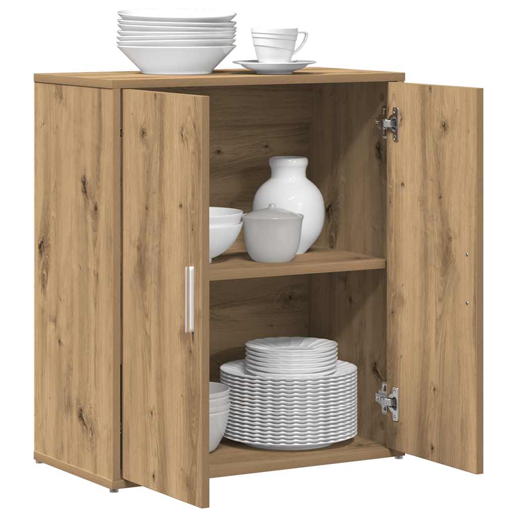 Buffet en chêne massif 60 x 31 x 70 cm bois d'ingénierie - XIOS