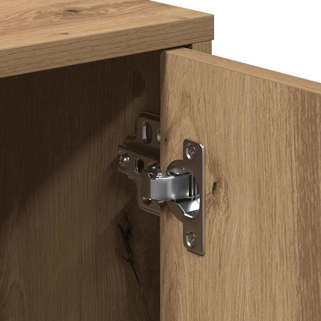 Buffet en chêne massif 60 x 31 x 70 cm bois d'ingénierie - XIOS