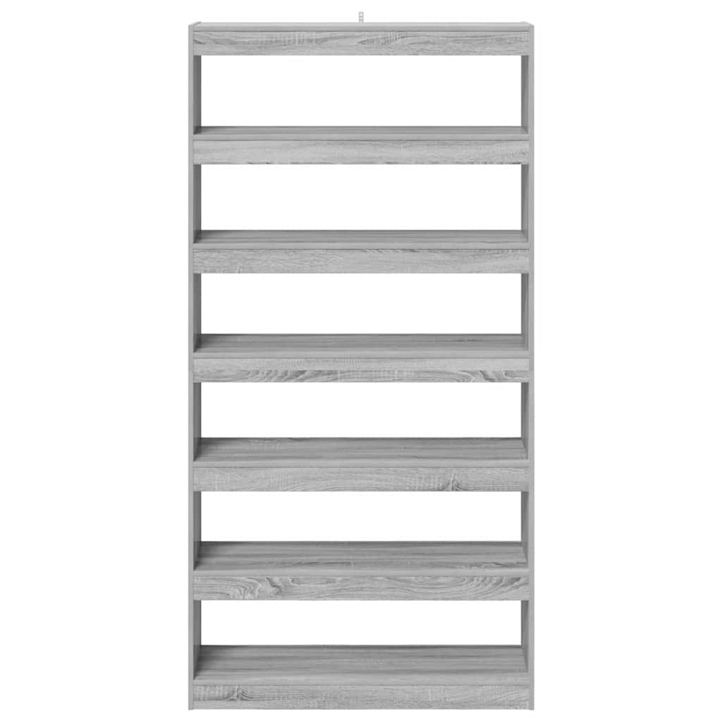 Bibliothèque Sonoma gris 100 x 30 x 198 cm Bois d'ingénierie - XIOS