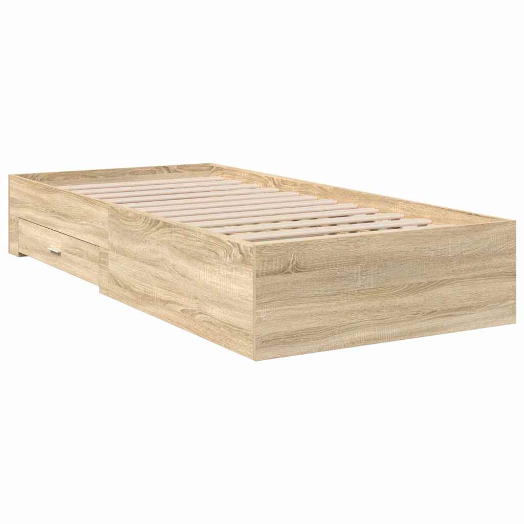 Cadre de lit Marron 90 x 190 cm Bois d'ingénierie - XIOS