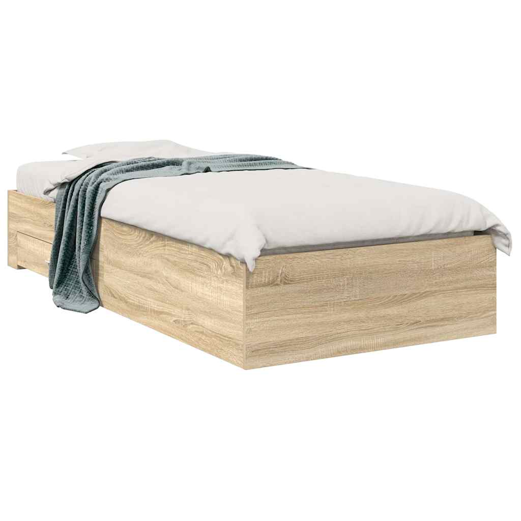Cadre de lit Marron 90 x 190 cm Bois d'ingénierie - XIOS