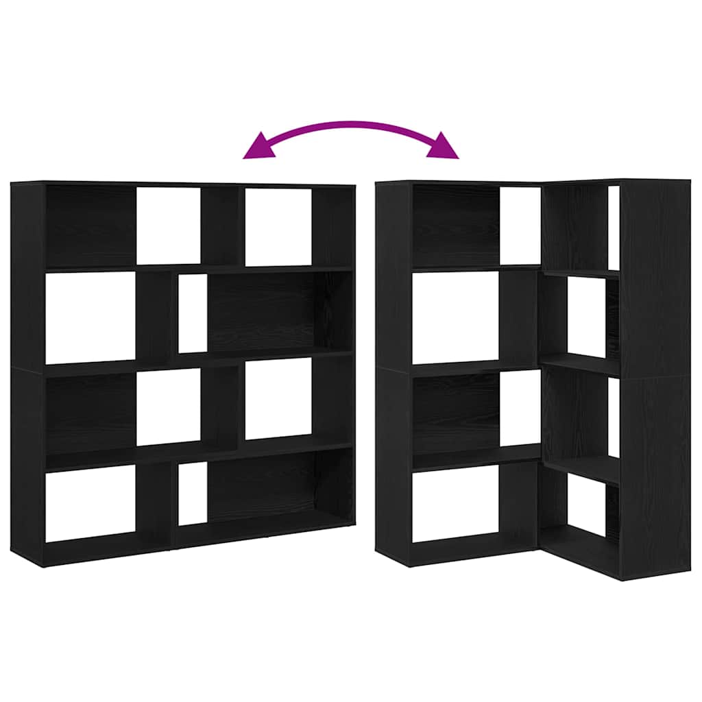 Bibliothèque Chêne noir 140 x 30 x 140 cm Bois d'ingénierie - XIOS