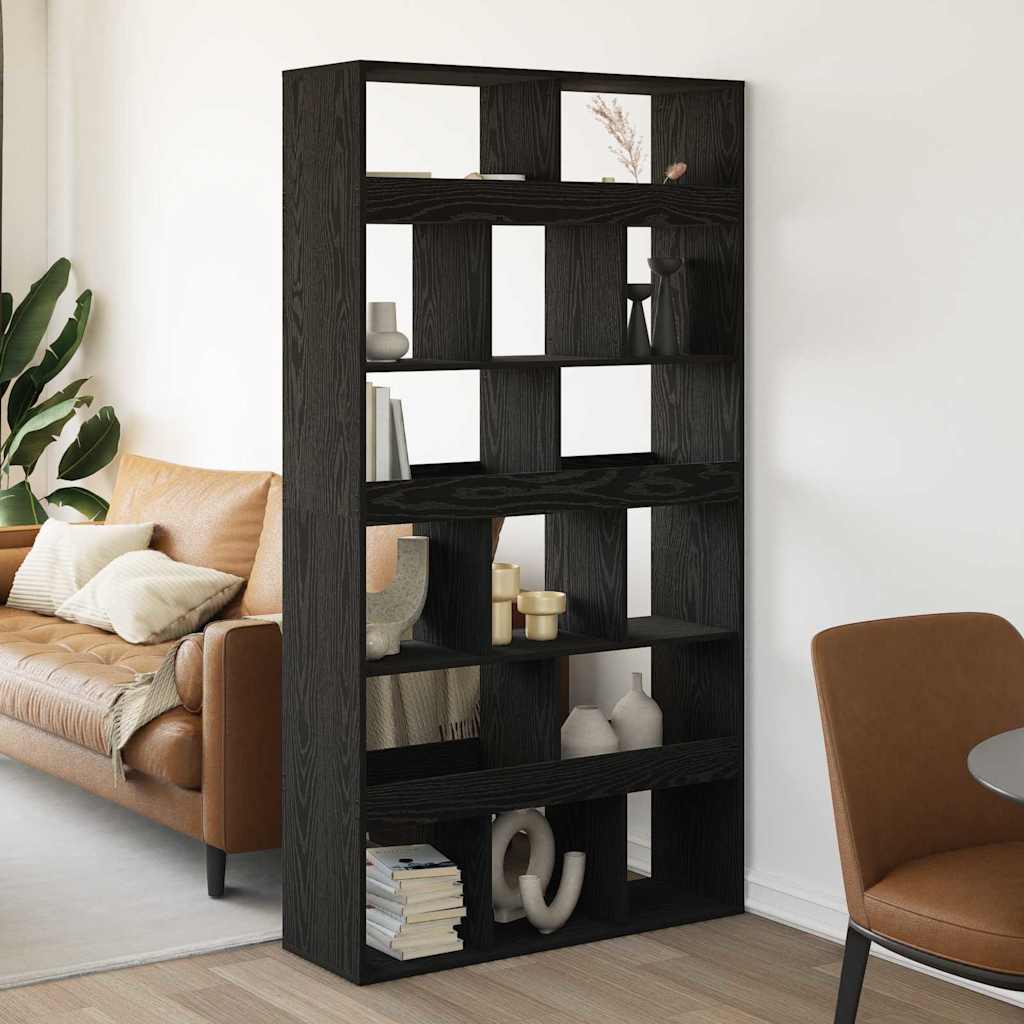Bibliothèque 15 niveaux 100 x 33 x 187,5 cm Chêne noir