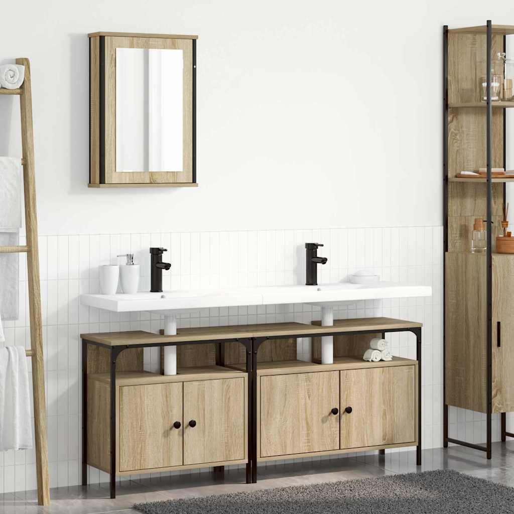 Ensemble de mobilier de salle de bain 3 pc Marron - XIOS