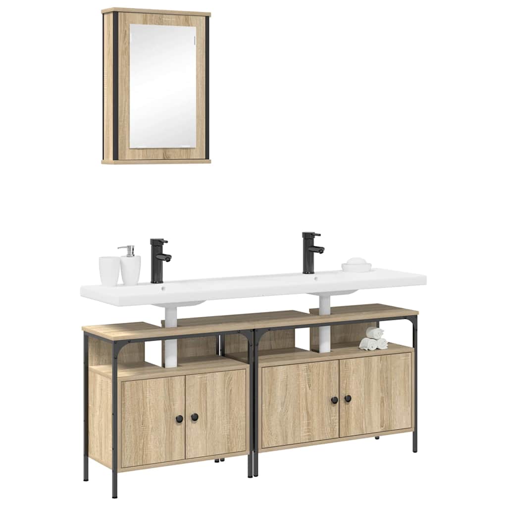 Ensemble de mobilier de salle de bain 3 pc Marron - XIOS