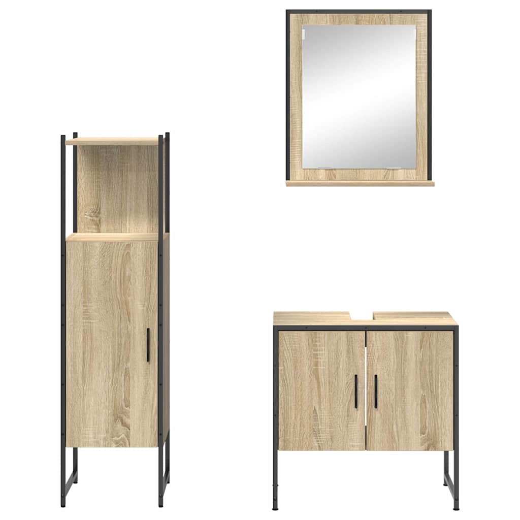 Ensemble de mobilier de salle de bain 3 pc Marron - XIOS