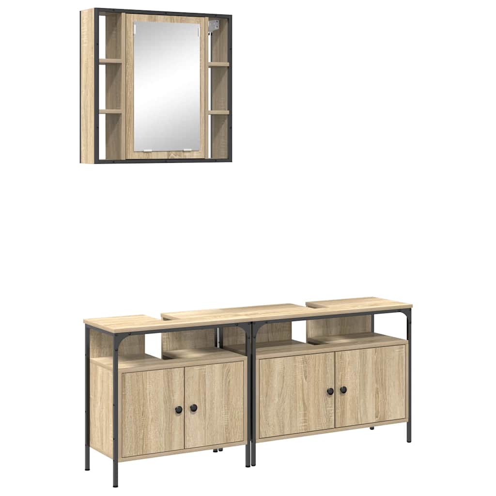 Ensemble de mobilier de salle de bain 3 pc Marron - XIOS