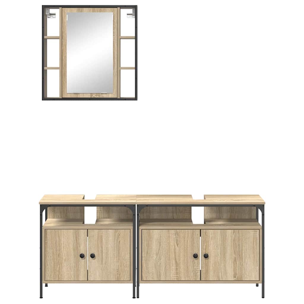 Ensemble de mobilier de salle de bain 3 pc Marron - XIOS