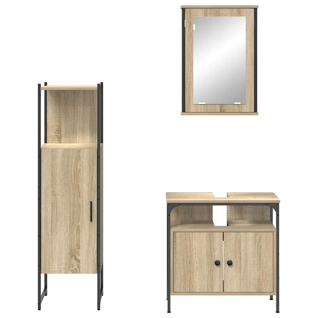 Ensemble de mobilier de salle de bain 3 pc Marron - XIOS