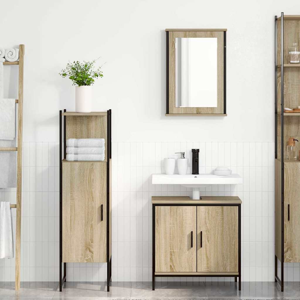 Ensemble de mobilier de salle de bain 3 pc Marron - XIOS