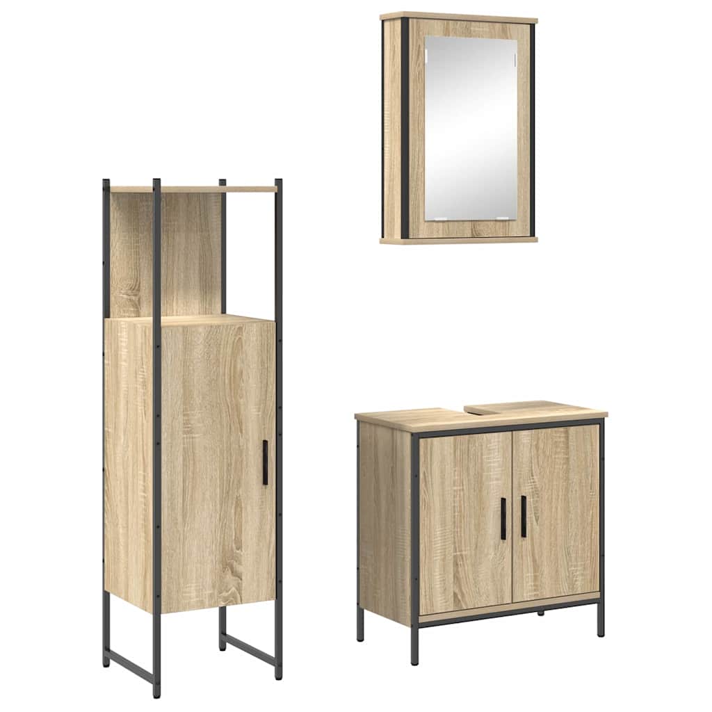 Ensemble de mobilier de salle de bain 3 pc Marron - XIOS