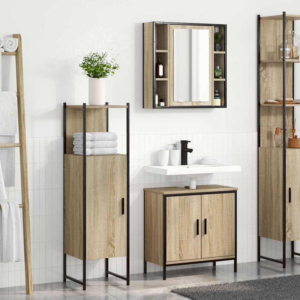 Ensemble de mobilier de salle de bain 3 pc Marron - XIOS