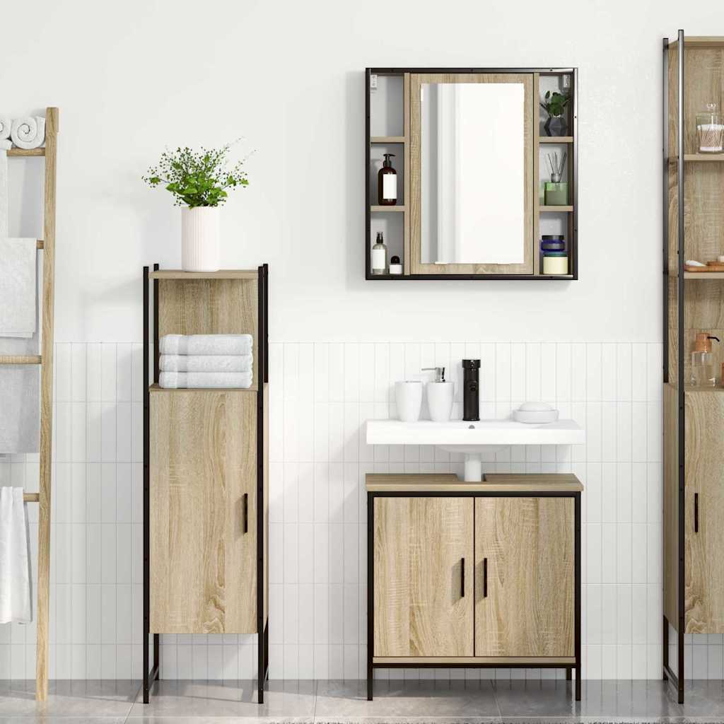 Ensemble de mobilier de salle de bain 3 pc Marron - XIOS