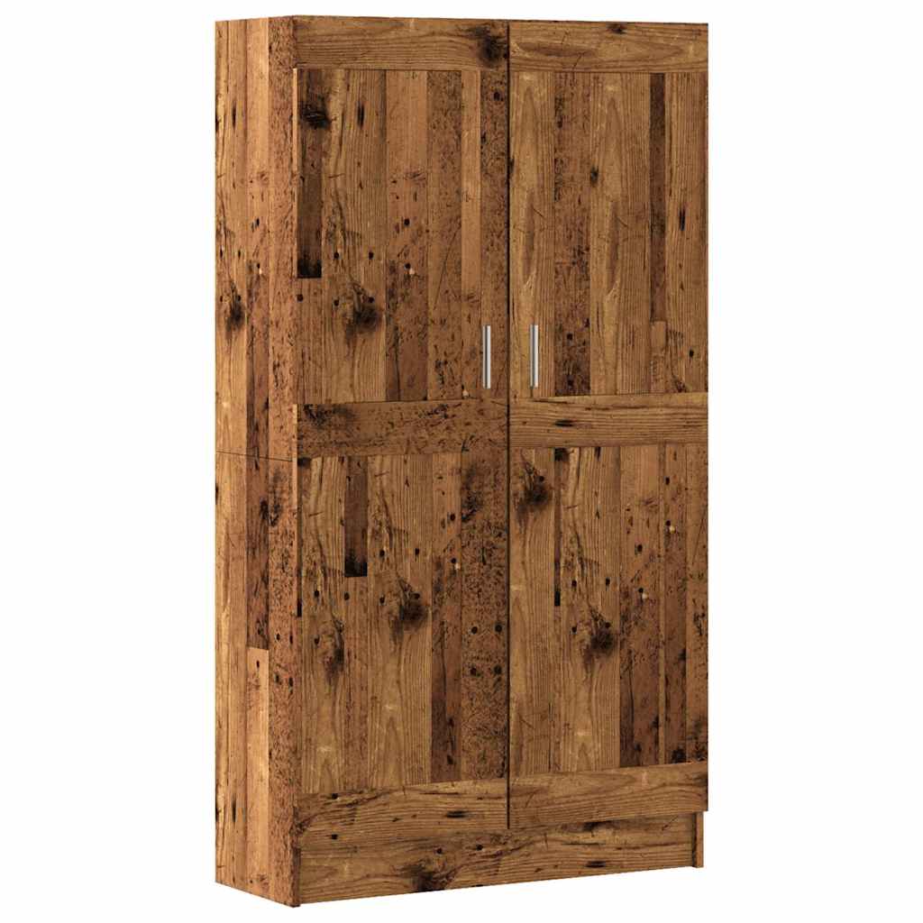 Bibliothèque vieux bois 82,5x30,5x150 cm bois d'ingénierie - XIOS