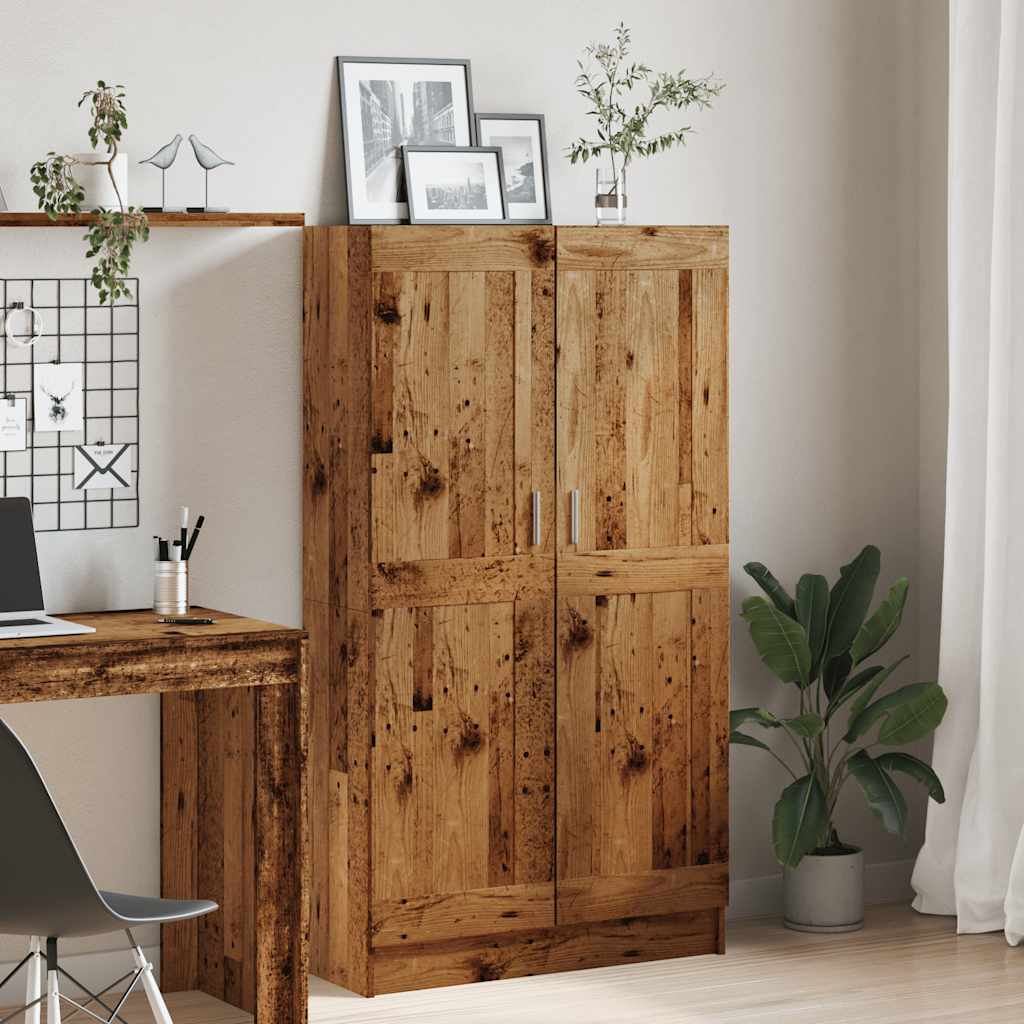 Bibliothèque vieux bois 82,5x30,5x150 cm bois d'ingénierie - XIOS