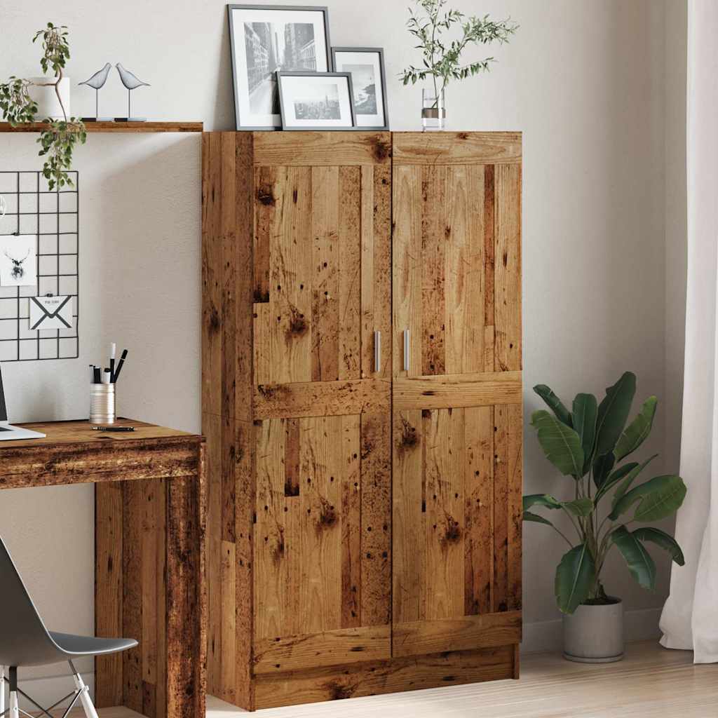 Bibliothèque vieux bois 82,5x30,5x150 cm bois d'ingénierie - XIOS