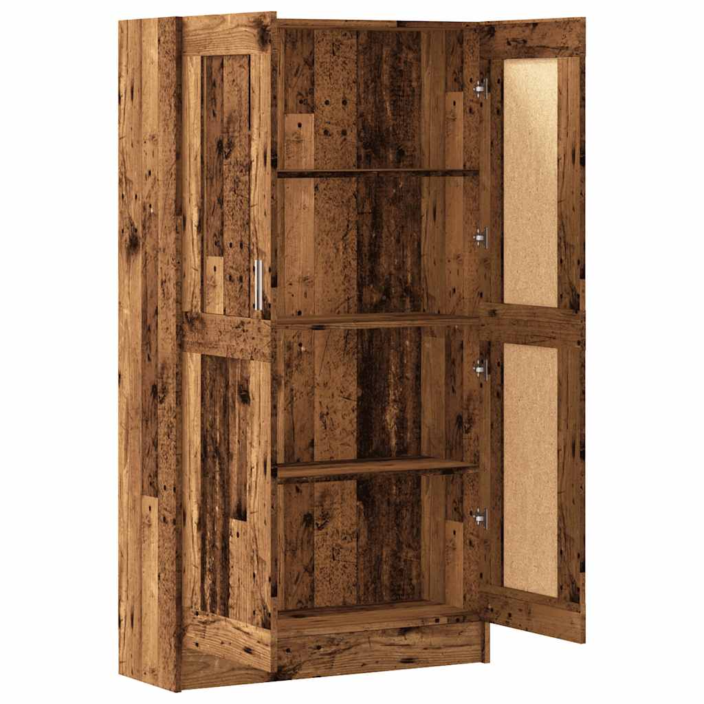 Bibliothèque vieux bois 82,5x30,5x150 cm bois d'ingénierie - XIOS
