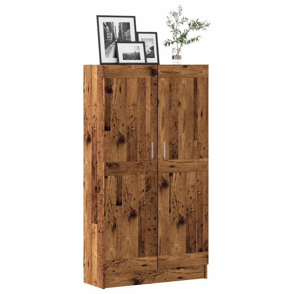 Bibliothèque vieux bois 82,5x30,5x150 cm bois d'ingénierie - XIOS