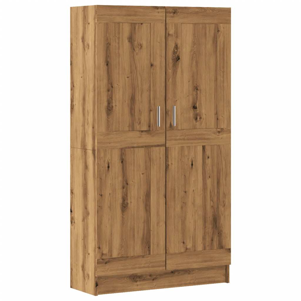 Bibliothèque chêne artisanal 82,5x30,5x150 cm bois d'ingénierie - XIOS