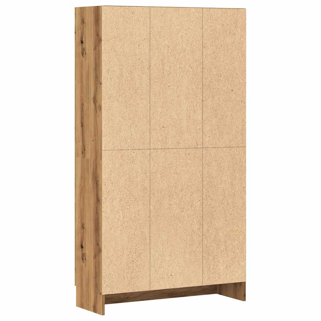 Bibliothèque chêne artisanal 82,5x30,5x150 cm bois d'ingénierie - XIOS