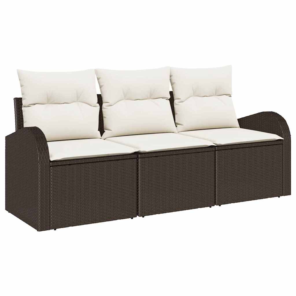 Ensemble de canapé de jardin Marron polyrotin