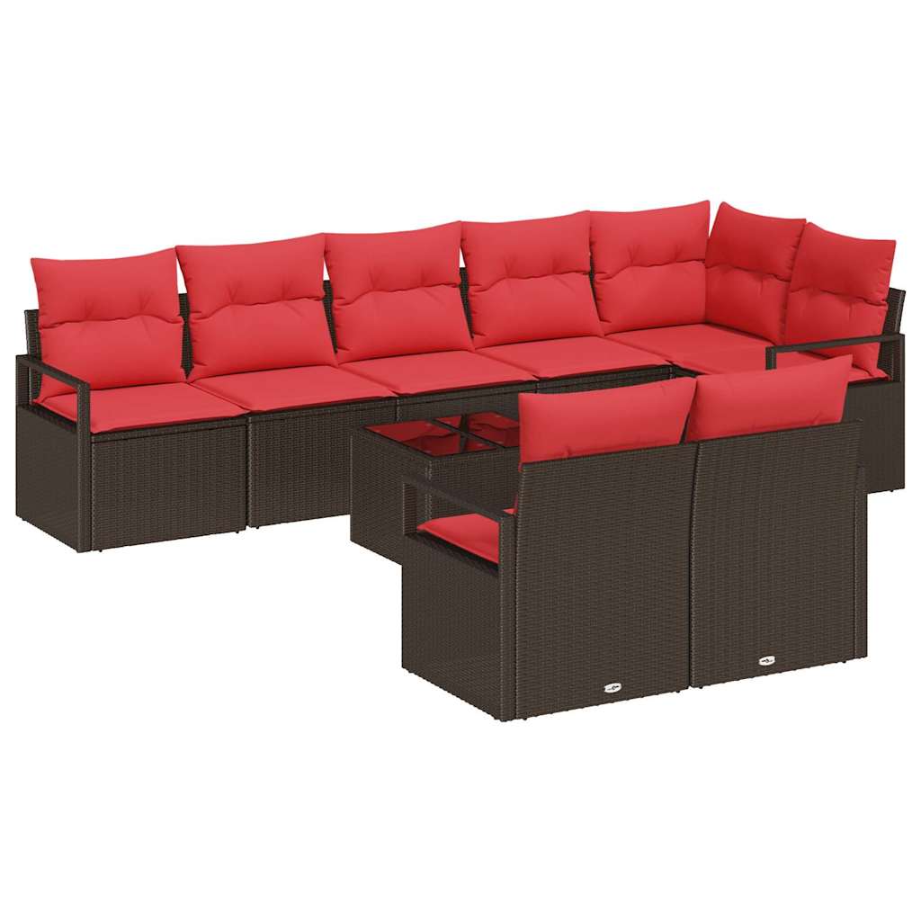 Ensemble de Canapés 9 pcs Marron polyrotin