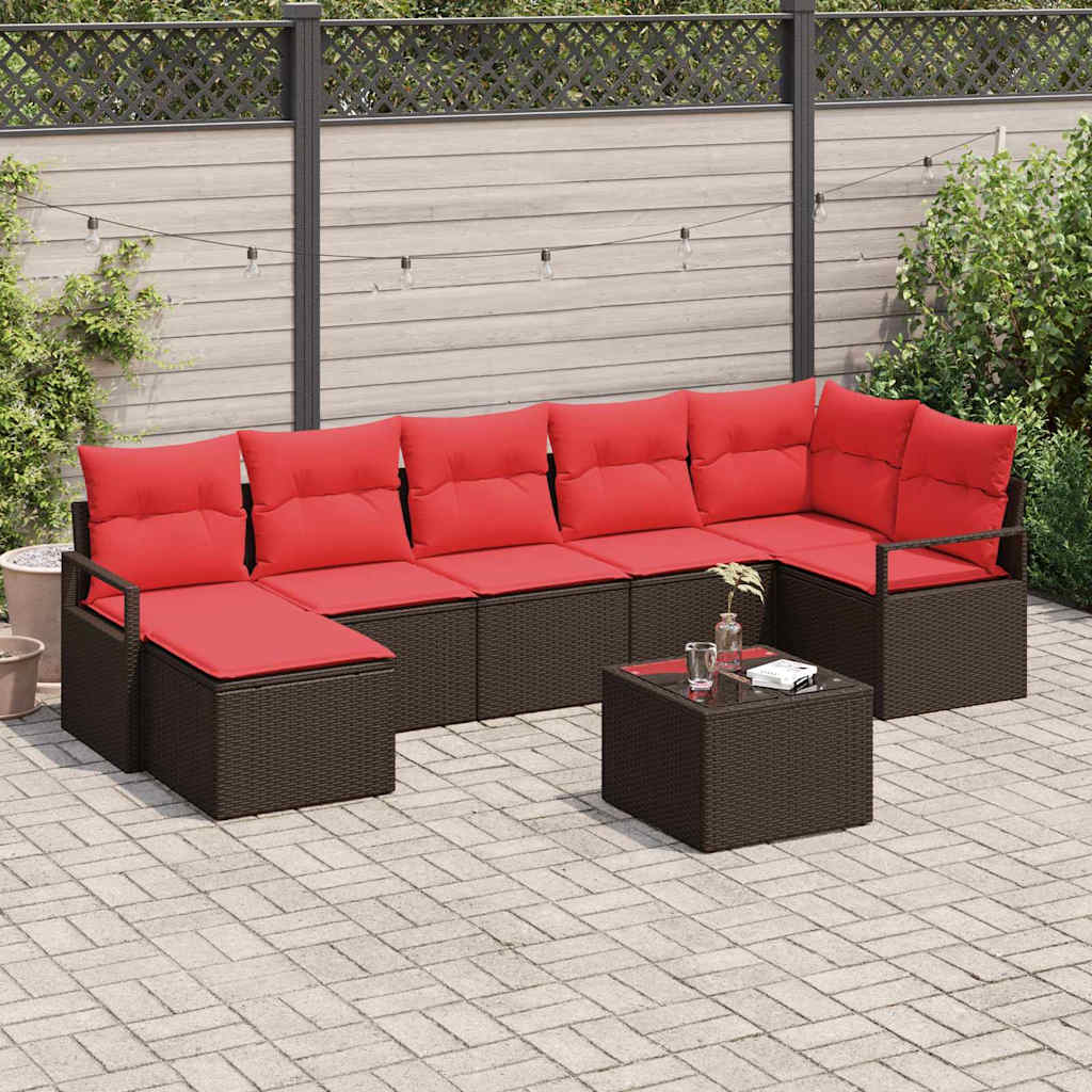 Ensemble de Canapés 8 pc Marron polyrotin