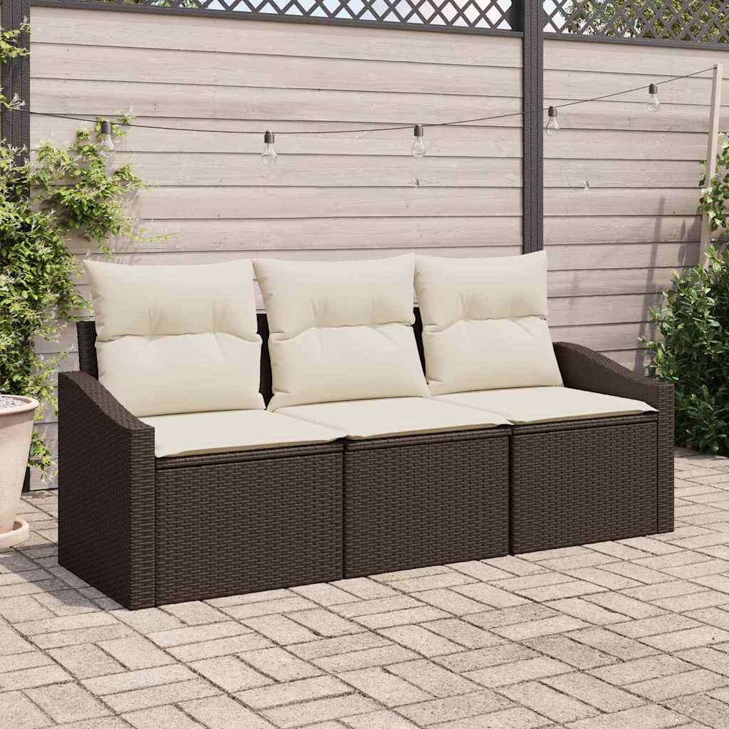 Ensemble de Canapés 3 pc Marron polyrotin