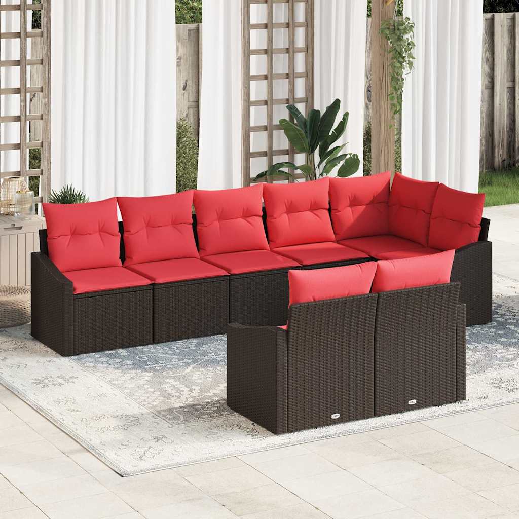 Ensemble de Canapés 8 pc Marron polyrotin