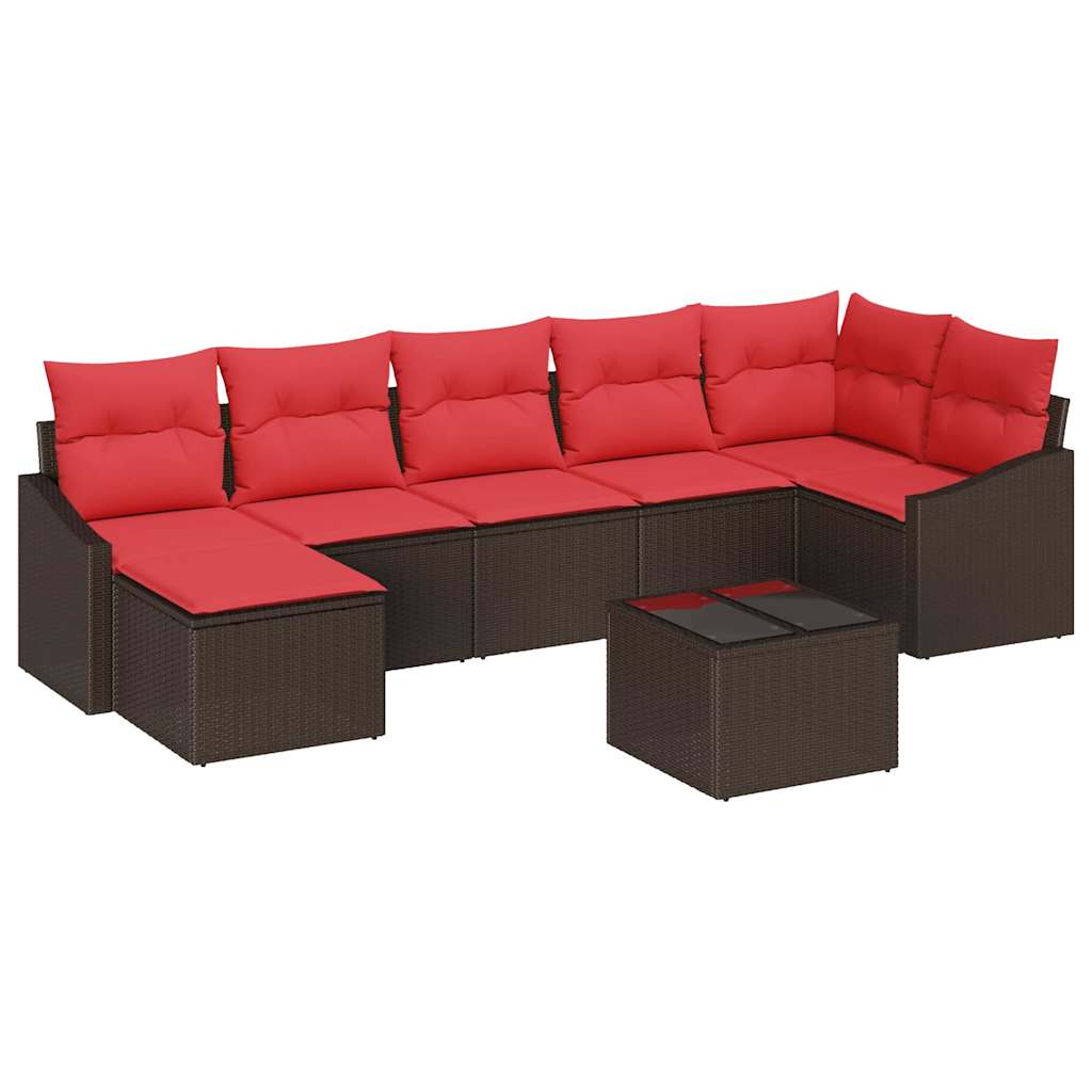 Ensemble de Canapés 8 pc Marron polyrotin