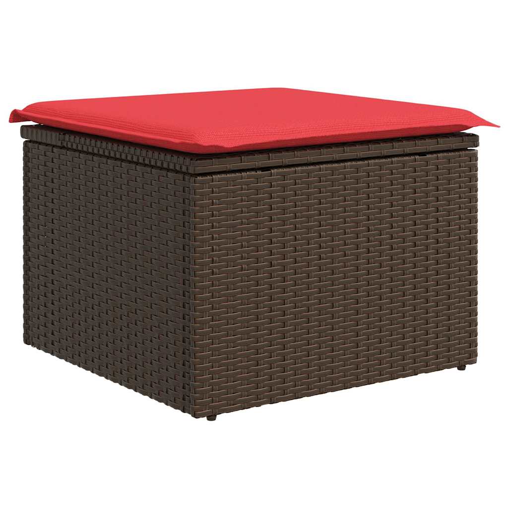 Ensemble de canapé de jardin 6 pcs Marron polyrotin - XIOS