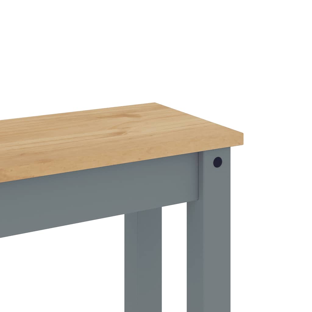 Ensemble à manger PANAMA 3 pcs gris bois de pin massif - XIOS