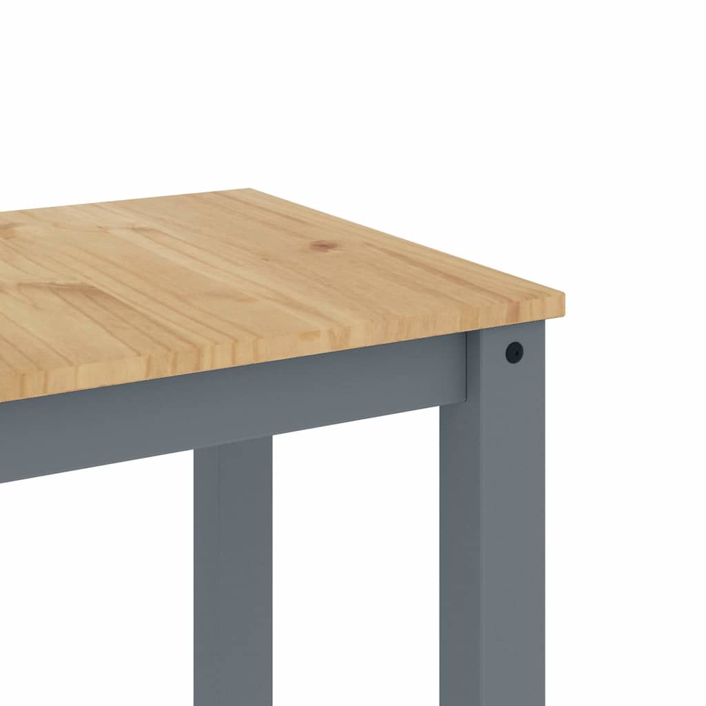Ensemble à manger PANAMA 5 pcs gris bois de pin massif - XIOS