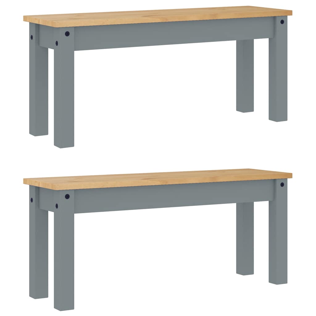 Ensemble à manger PANAMA 3 pcs gris bois de pin massif - XIOS